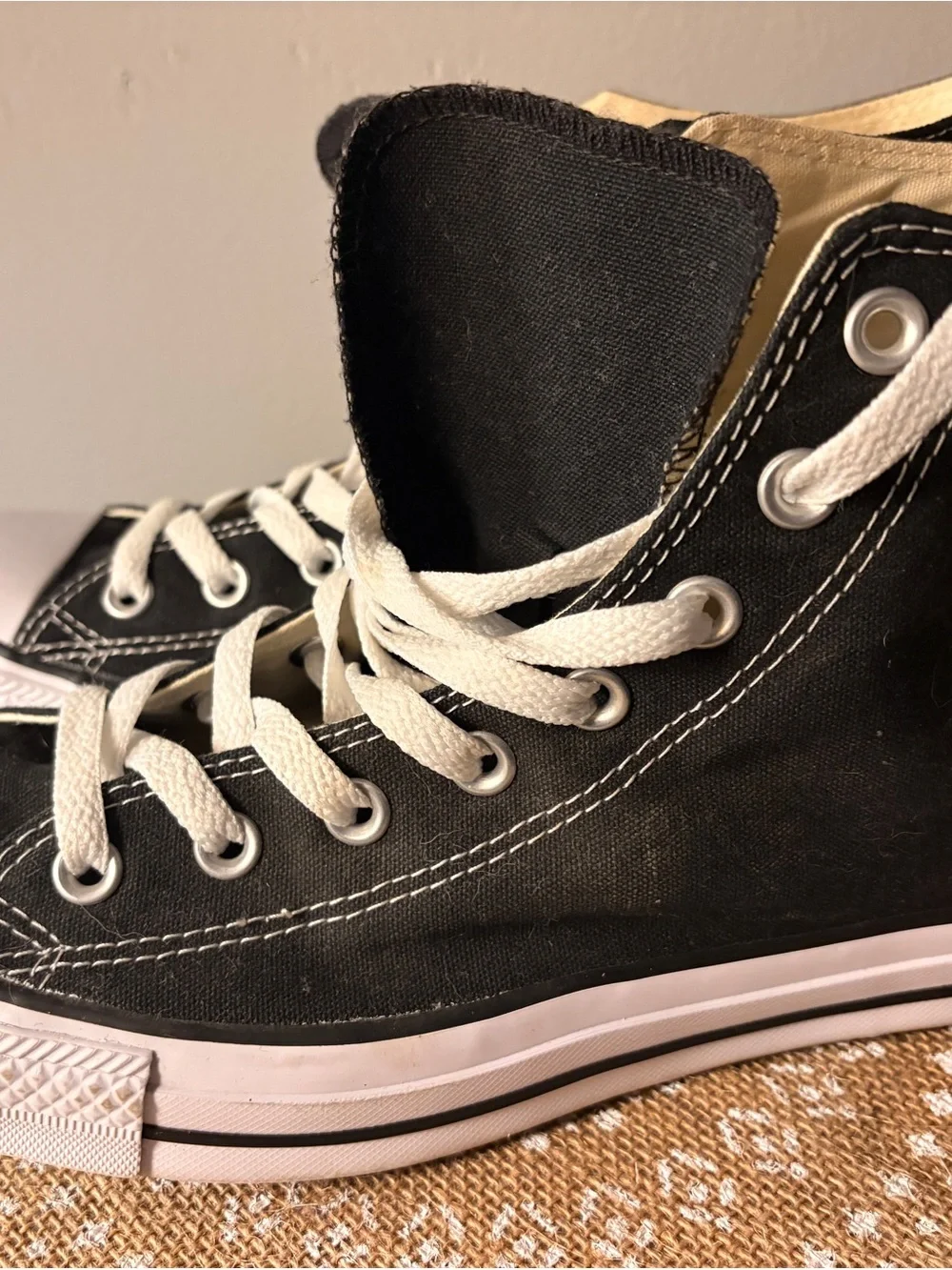 Converse Black and White High-Top All Star Sneakers